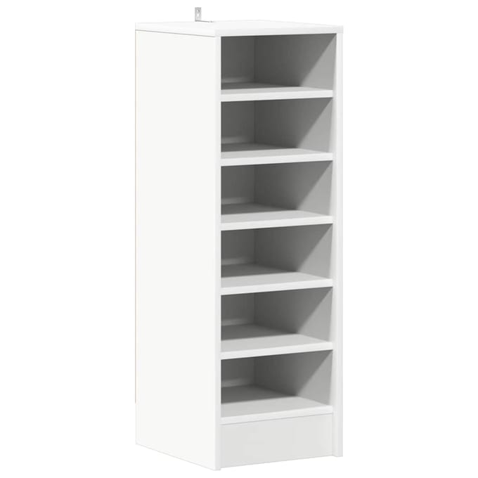 vidaXL - Schoenenkasten - 31,5 - x - 35 - x - 90 - cm - Wit - 6 - vakken