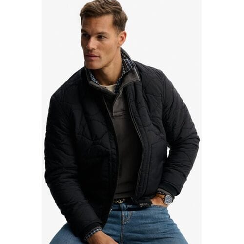 Superdry Military Liner Jas Black Grootte: Xxxl