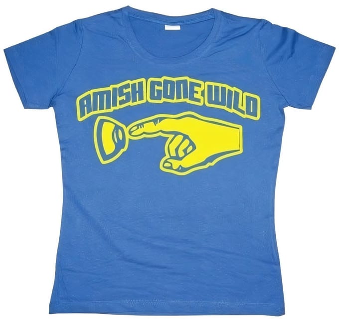 Hybris Amish G'one Wild Girly T-shirt voor dames, blauw