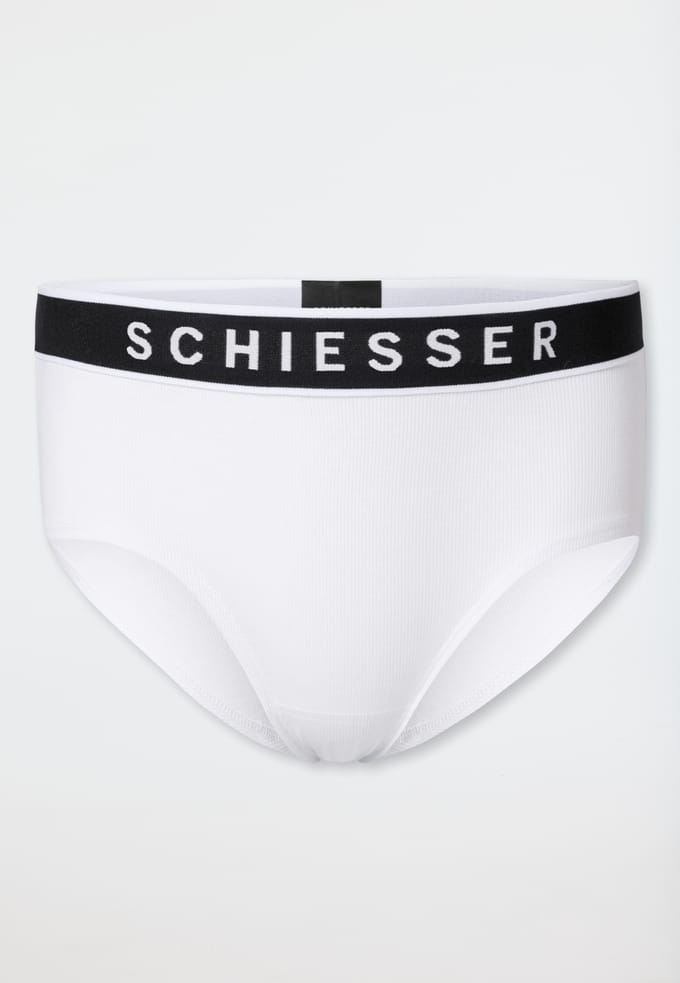 Witte panty met dubbelrib - Pure Rib 36