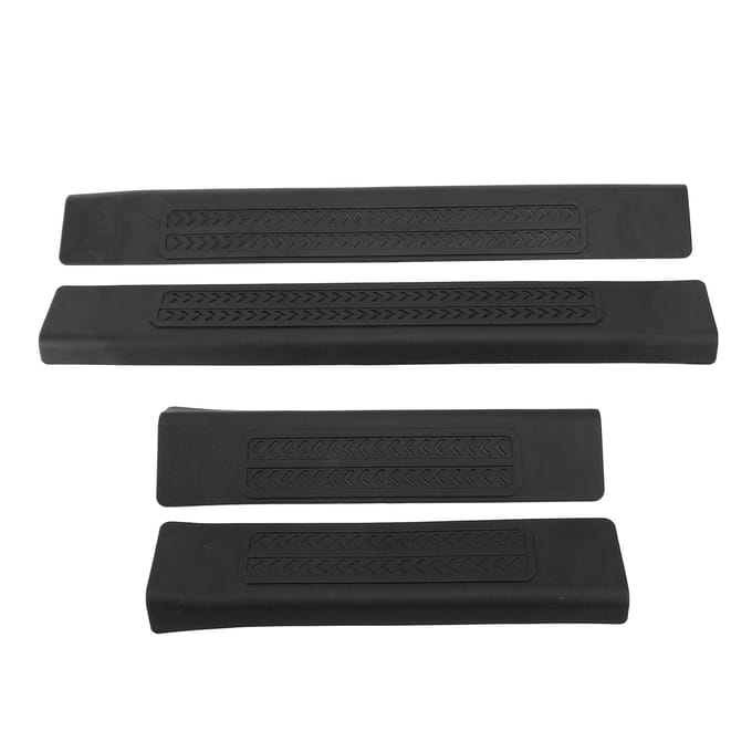 4 stuks Deurdorpelbeschermstrips Krasbescherming TPE Deurdorpel Slijtplaat Siersticker black