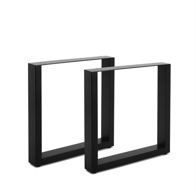 Onderstel U Eettafel Set van 2 metaal 8x8 cm - Zwart