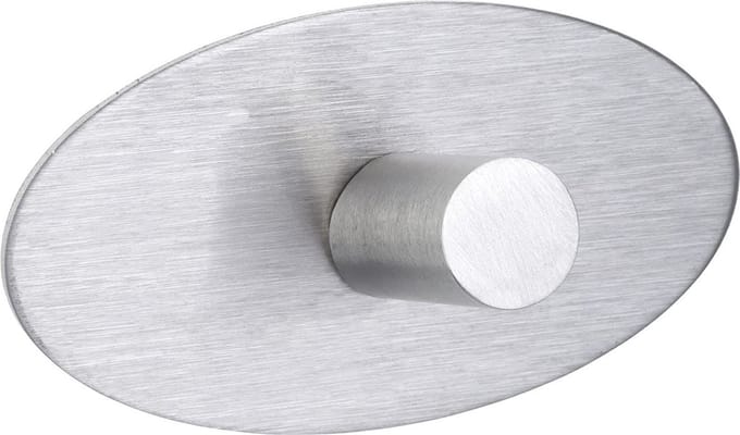 Wenko Wandhaak Met Strip 5 Cm Rvs Zilver 2 Stuks