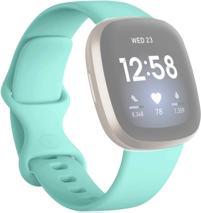Siliconen bandje - geschikt voor Fitbit Versa 3 / Fitbit Sense - maat S/M - mintgroen
