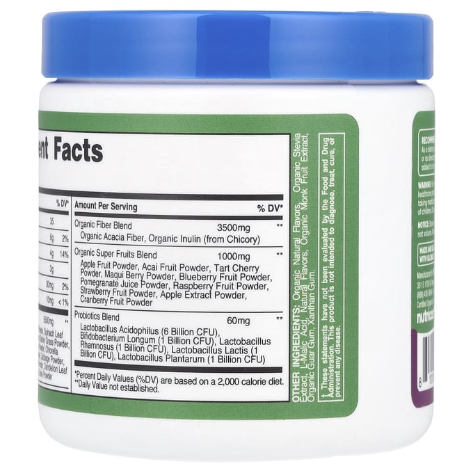 Nutricost, Biologische Super Greens, Gemengde Bessen, 3,9 oz (111 gr)