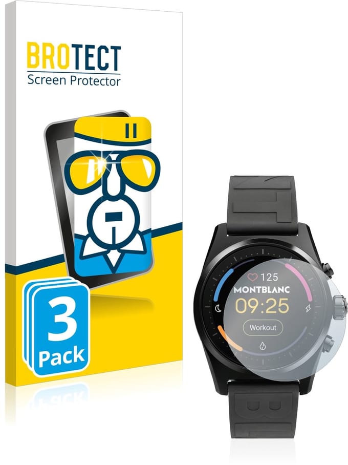 BROTECT - Glas Screenprotector voor Montblanc Summit Lite - Gehard Beschermglas 9H 3 Stuks
