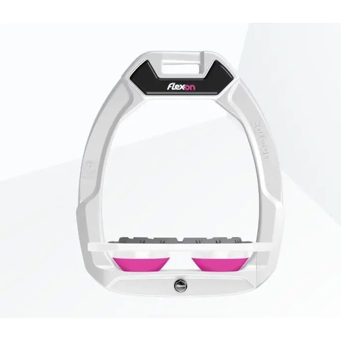 Veiligheidssportbeugels Plat Grip Wit/Wit/Roze Flex-On Safe-On