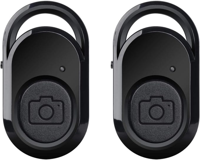 TOVBMUP Bluetooth Selfie Remote - Selfie Shutter - Bluetooth Remote Shutter - Geschikt voor smartphones en tablets - Compatibel met IOS en Android - 2-pack