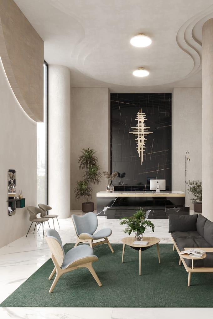 UMAGE Lounge rond 3-zitsbank - eiken - shadow