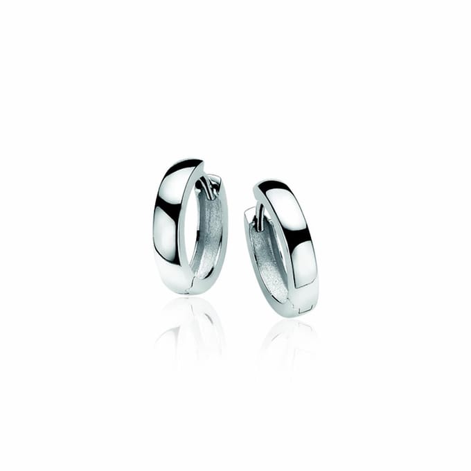Zinzi zilveren oorringen 15 x 3mm glad met luxe klapsluiting ZIO191