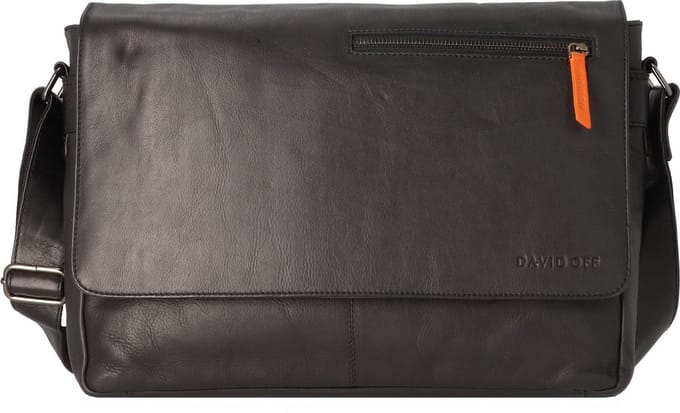 Davidoff Essentials Boodschapper Leer 38 cm - cognac