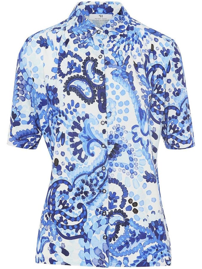 Jersey blouse Van Peter Hahn blauw