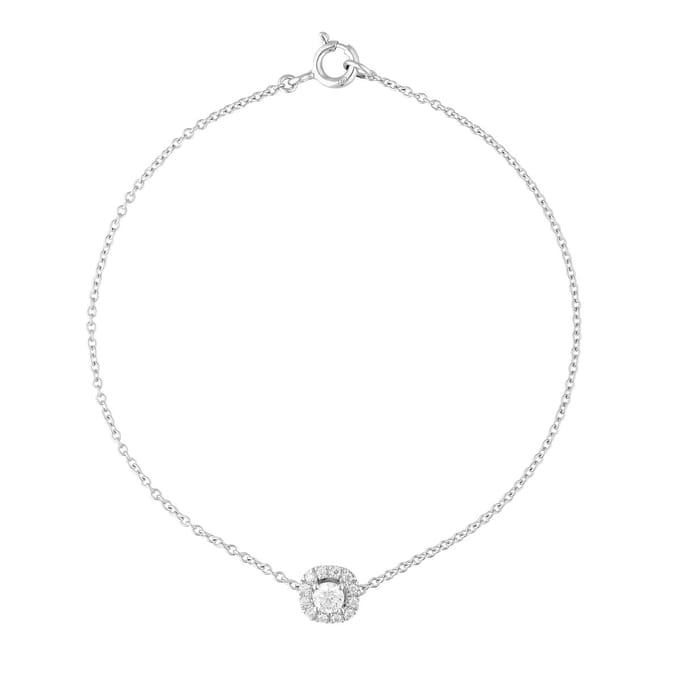 Orphelia AD-1028 - Armband - 18 Karaat Witgoud / Diamant 0.26 ct - 18 cm