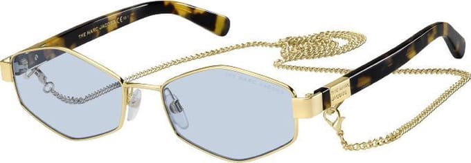 Marc Jacobs Zonnebril Marc 496/s Dames Polygonal Staal Goud