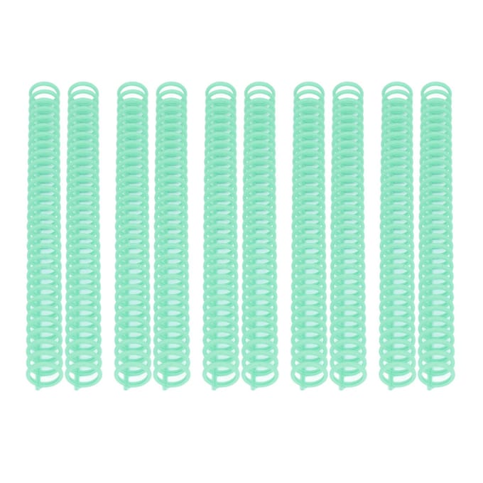 10 PCS Dos de Reliure Plastique 19mm 30 Anneaux Compatible avec Format Papier A4 B5 A5 150
