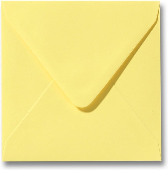 Envelop 16 x 16 Kanariegeel, 100 stuks
