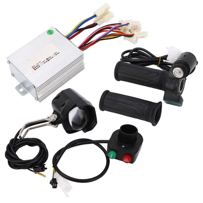 36V 500W Elektrische Fiets Controller Stuur Kit Gevoelige Bediening Borstelcontroller met Gashendel white