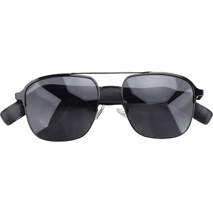 Lunettes Intelligentes IA 100+ Langues Traduction en Temps Réel Bluetooth Lunettes de Soleil Musicales Verres Polarisés avec Microphone et
