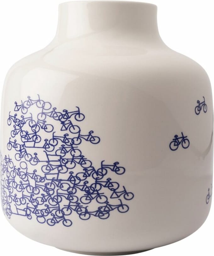 Heinen Delfts Blauw - Bolvaas De Blauwe Fiets nr.3 - Keramiek - 20 cm