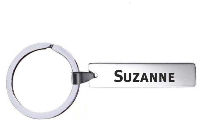 Sleutelhanger Met Naam - Suzanne - RVS