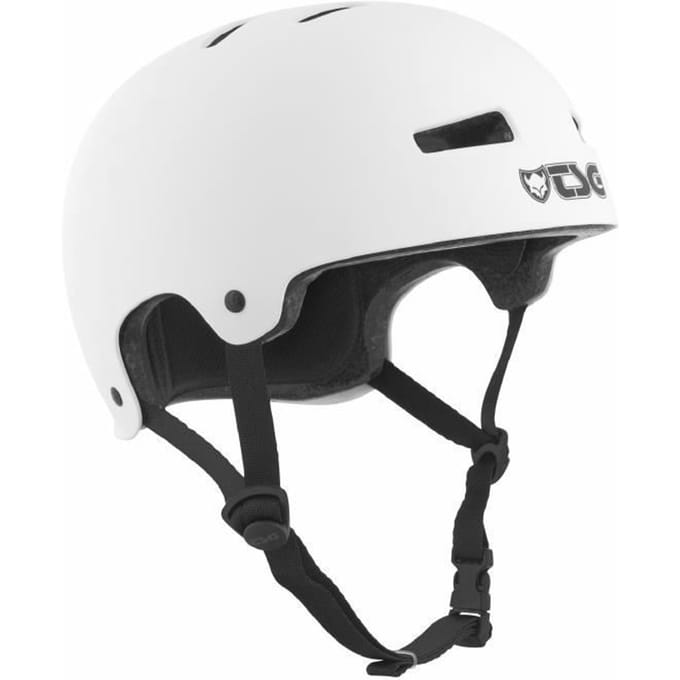 TSG Evolution skateboard helm satin white