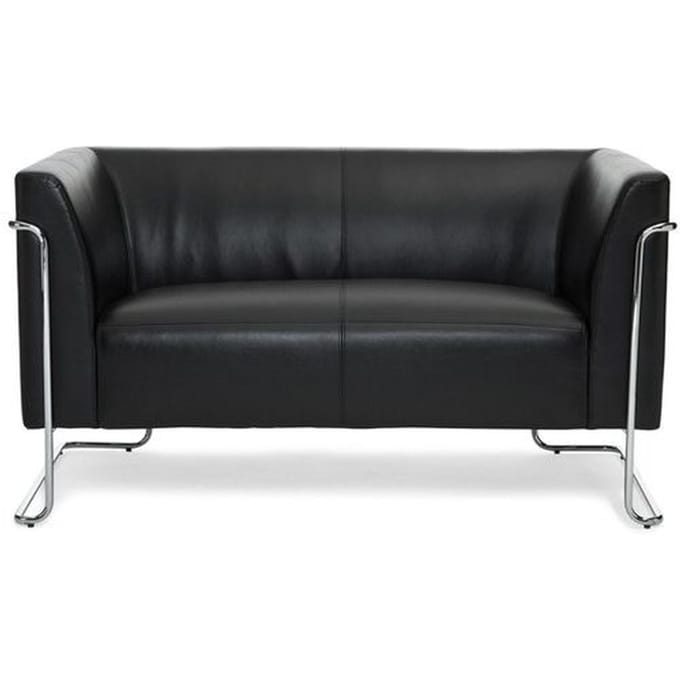 Loungebank CURACAO Kunstleder 2-zitter Zwart hjh OFFICE