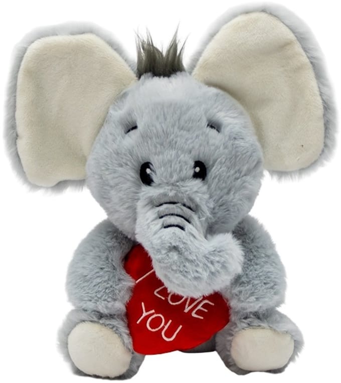 Knuffel Olifant - valentijn - liefde - I Love You - 18cm