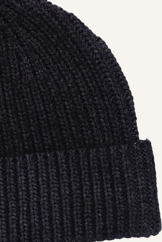 Profuomo Hat Wool Nylon Mutsen Heren - Donkerblauw - Maat ONESIZE