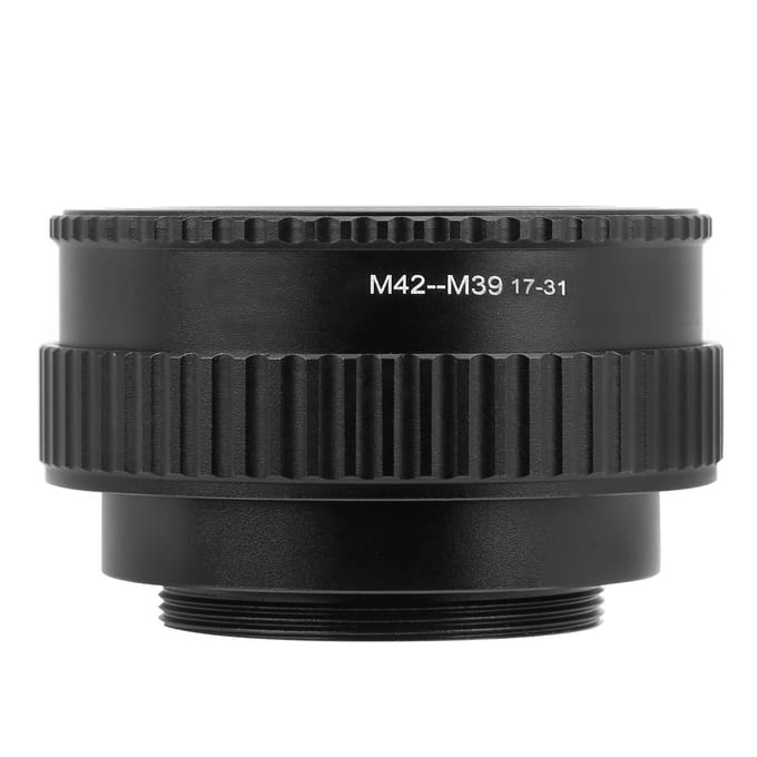 NEWYI M42‑M39 17‑31mm Camera Verstelbare Scherpe Stelring Helicoid Adapter Macro Verlengbuis black