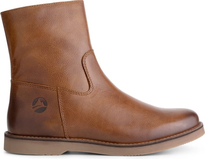 Travelin' Castres - Dames leren laars - 100% leer - Enkellaars - Cognac