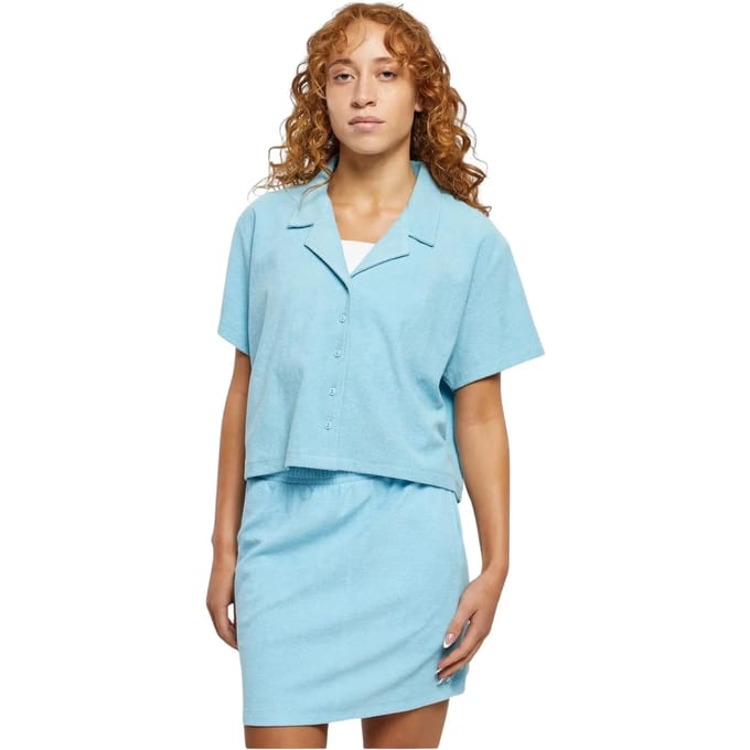 Urban Classics - Towel Resort Blouse - S - Blauw