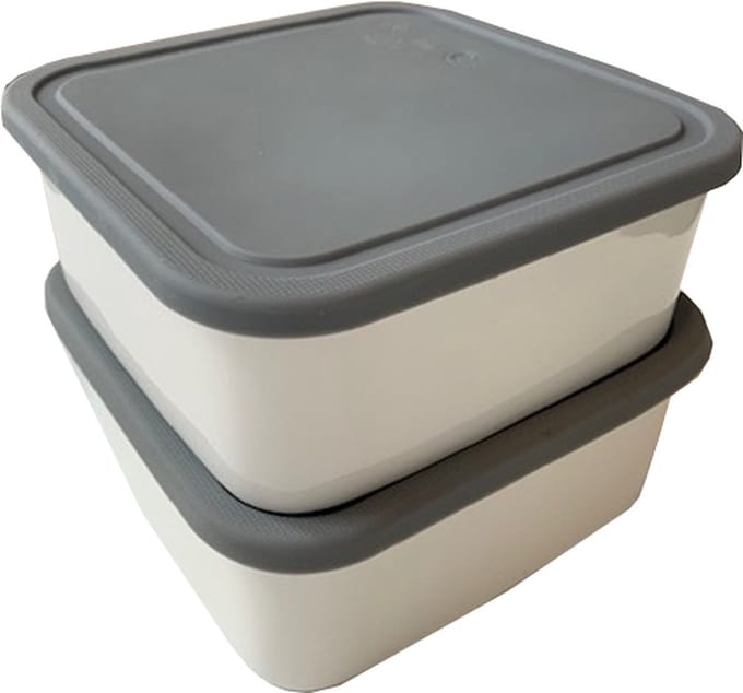 Serax vershouddoos porselein met siliconendeksel 16 cm - set van 2