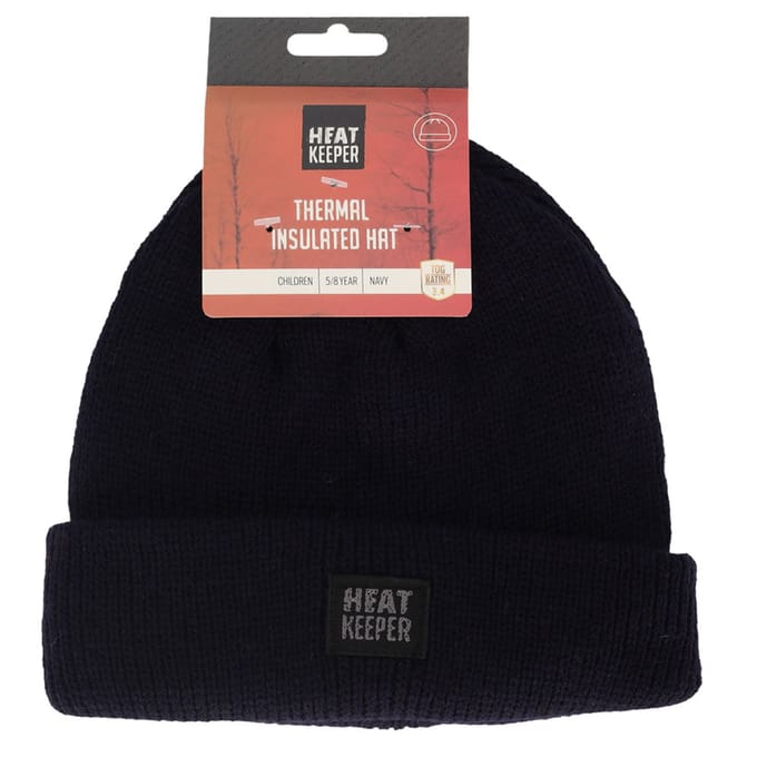 Heat Essentials Thermo Muts Kinderen - Navy Blauw - 5/8 jaar - Muts Jongens - Muts Meisje - Muts Kinderen Jongens