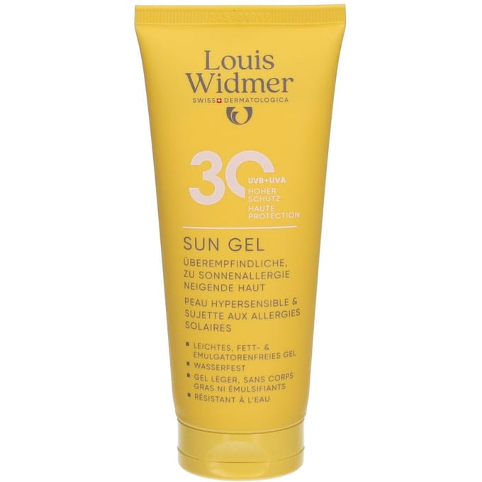 Louis Widmer Sun Gel 30 - Zonder parfum 100 Zonnecrème