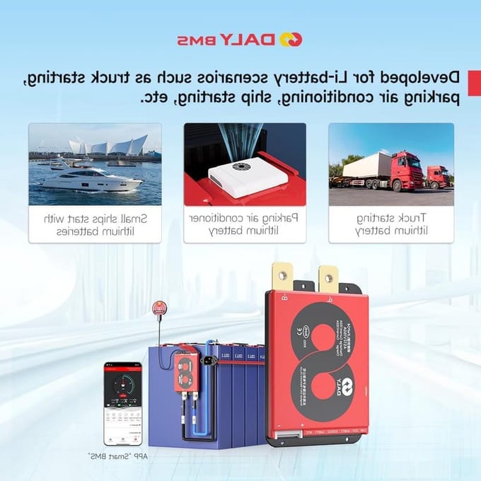 Start BMS met Verwarming - Lithium Batterij Module - Vrachtwagen Starten - Geforceerde Start Knop - 150A - Zwart