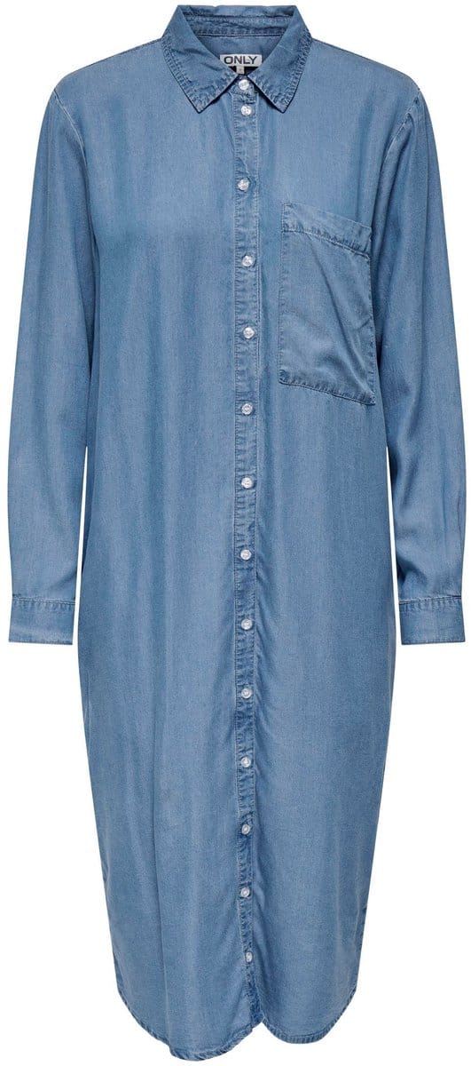 ONLY Denim jurk ONLPEMA Midi-jurk