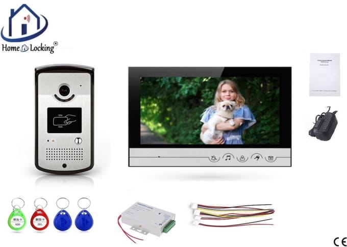 Home-Locking complete deur intercom/videofoon met 1 binnen paneel en elektro box 12VDC voor aansluiting elektrisch slot.DT-2201-1E-1
