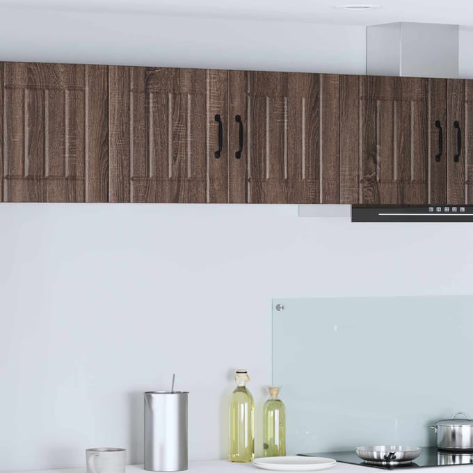 vidaXL - Wandkast - LUCCA - Bruin - eiken - 80 - x - 31 - x - 40 - cm - Bewerkt - hout