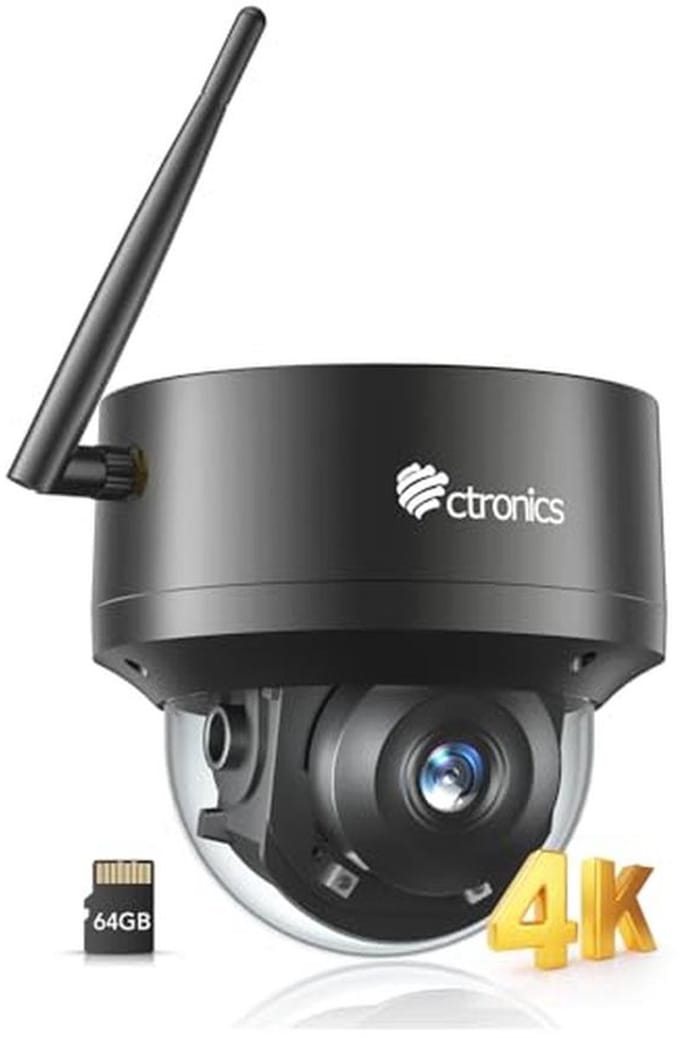 4K 8MP PTZ Buitenbewakingscamera met WiFi en Detectionsysteem