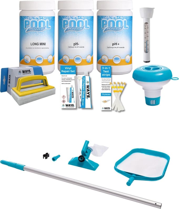 WAYS - Zwembad Onderhoud - Pakket Medium & Onderhoudsset