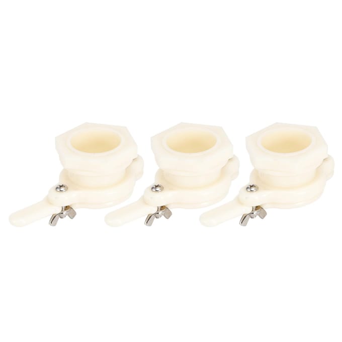 3Set Honingkraan Schuifafsluiter Gereedschap Honingextractor Accessoire Imkerij Uitrusting Levering white