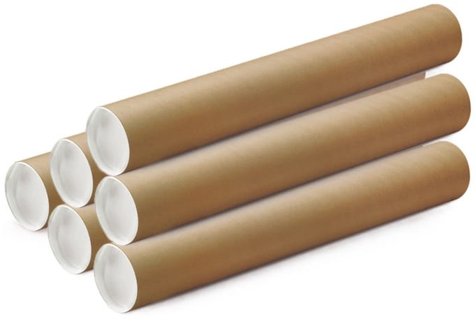 Poster koker van karton - 8x - 850 x 100 mm - Verzendkokers