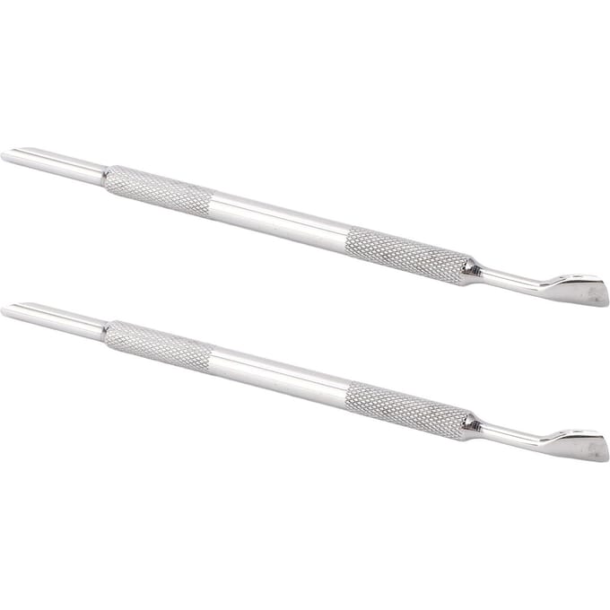 2 Set Repousse-cuticules Set Retrait de peau morte Repousse-cuticules polyvalent Polissoir à ongles Séparateur de doigts white