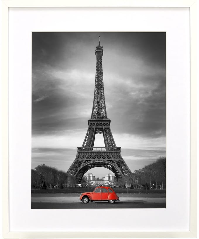 BD art - Fotolijst 50x70 cm - Passe-Partout 40x50 cm - MDF - Wit