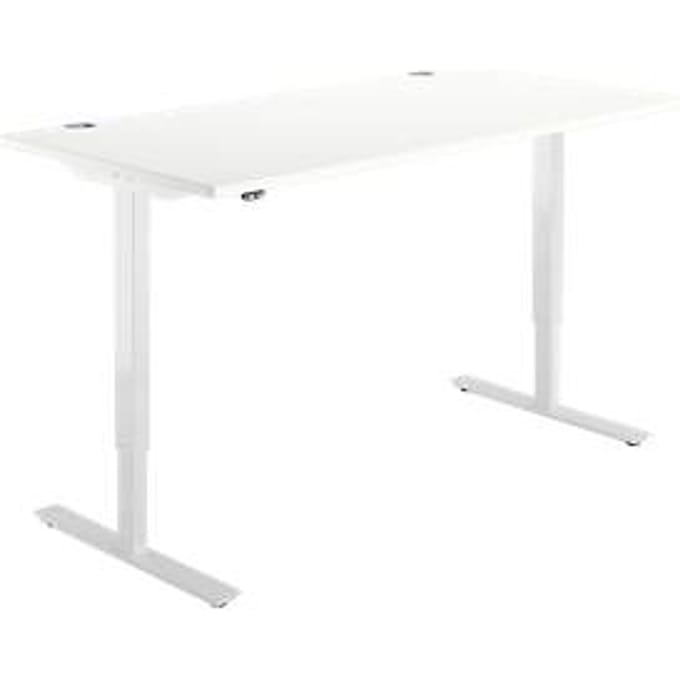 Schäfer Shop  Select Bureautafel START UP, eentraps elektr. in hoogte verstelbaar, B 1600 mm, wit/wit