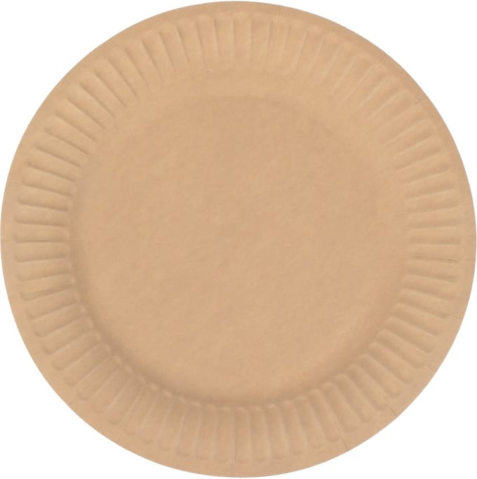Kangaro wegwerp borden - 19 cm - bruin karton - 50 stuks
