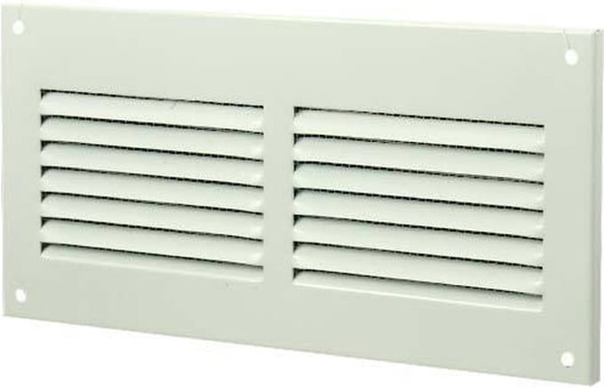 Metalen rechthoekige sleuf rooster 200x100 wit - MR2010