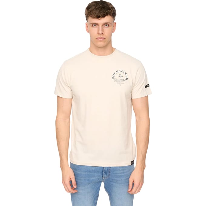 Duck and Cover Heren Sudbury T-Shirt (Lichte steen)