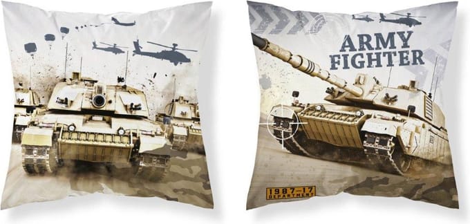 Army Fighter Sierkussesloop Tank kussensloop 40x40cm EXCL vulling