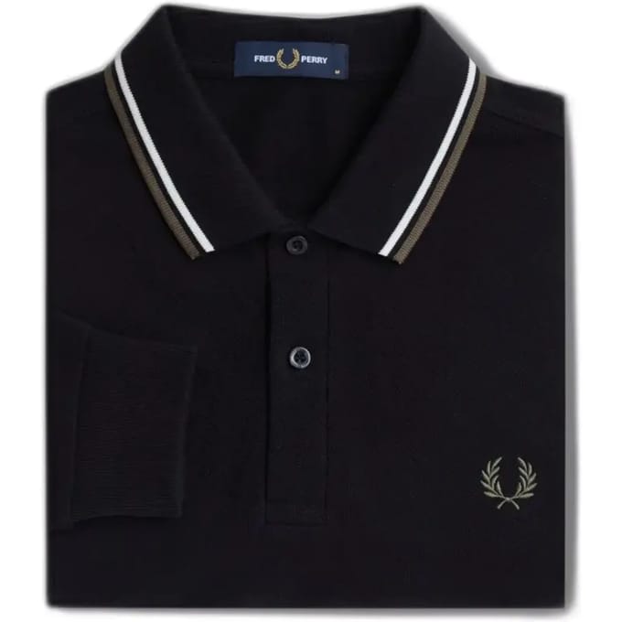 Polo met lange mouwen dubbele bies Fred Perry